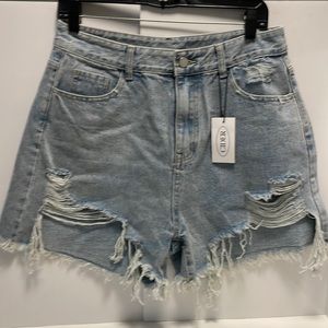 High Waisted Distressed Shorts! New!